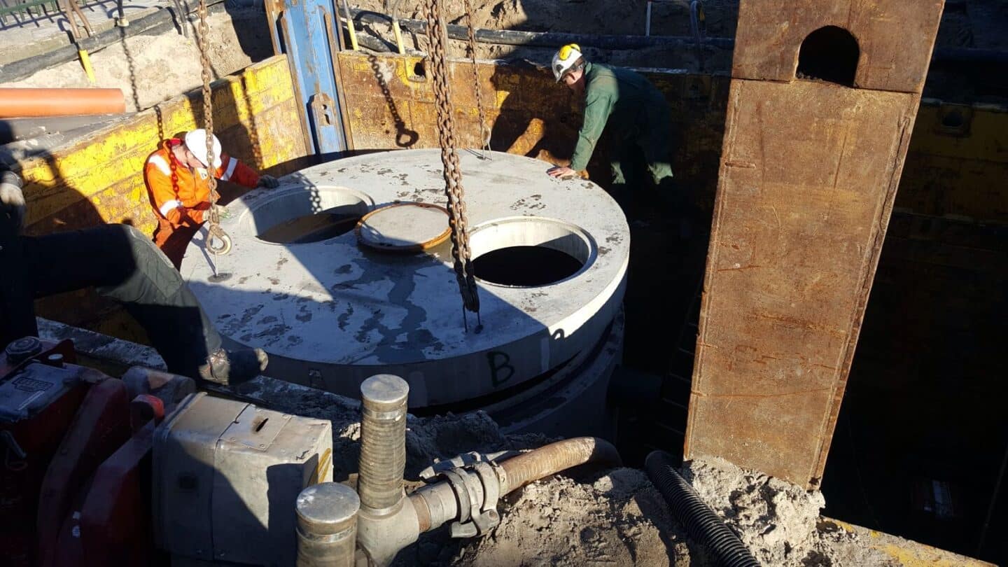 Aanleg riolering en vetput fabrieksterrein