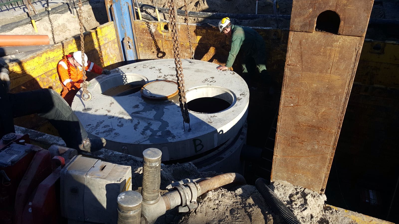 Aanleg riolering en vetput fabrieksterrein