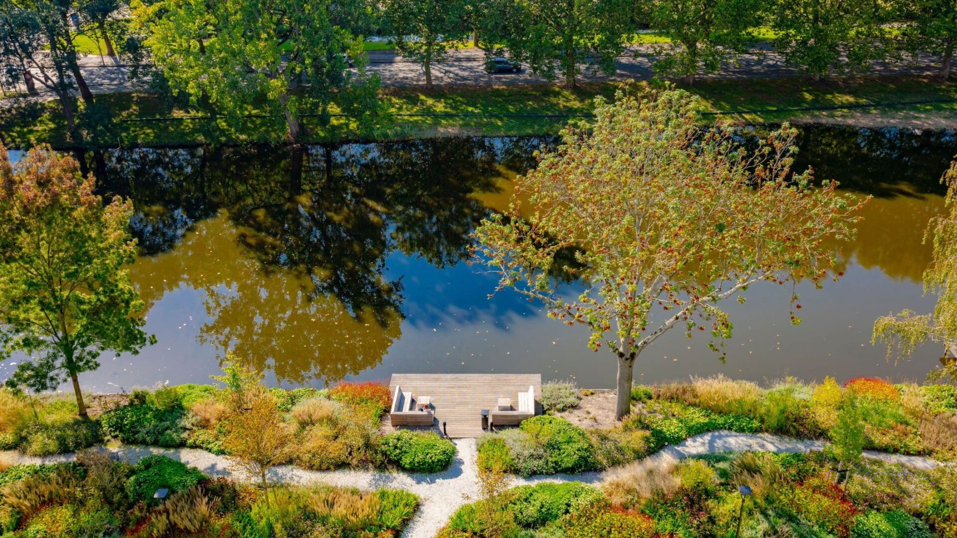 Ontwerp en aanleg park Delft bovenaanzicht