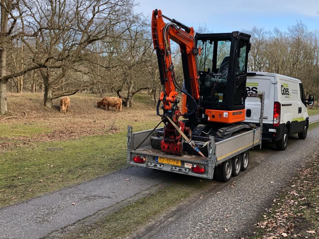 Vervoer aanleg trap Kennemerduinen